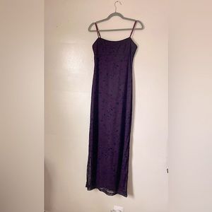 Purple and black vintage dress.